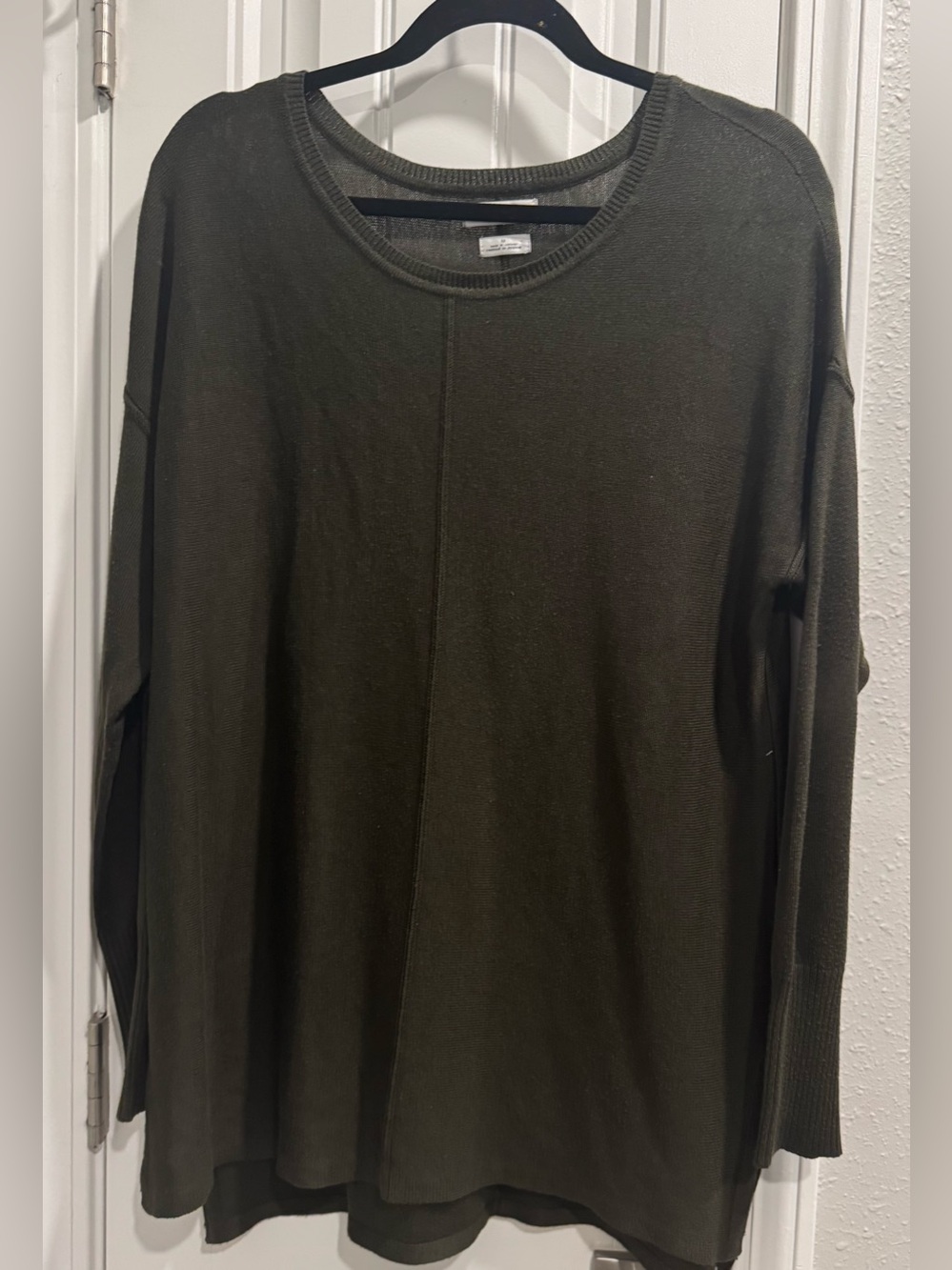 Van Heusen Olive Green Scoop Neck Sweater